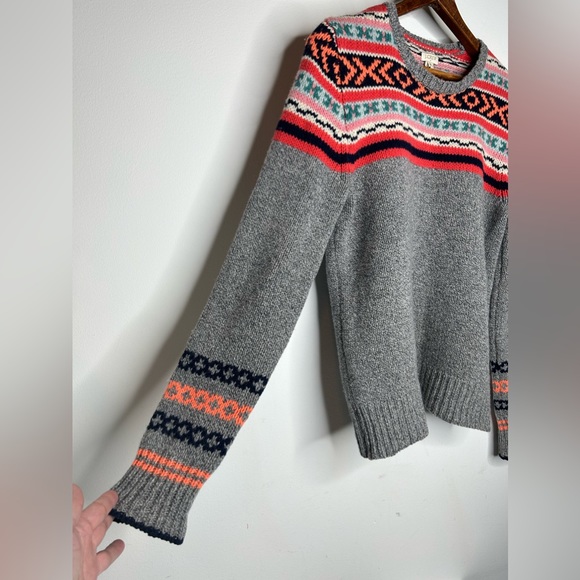 J. Crew Factory 100% Lambs Wool Fair Isle Sweater - medium - Picture 3 of 8